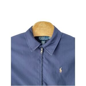 POLO Ralph Lauren Jacket Mens Medium Navy blue Zipper Pony Classic